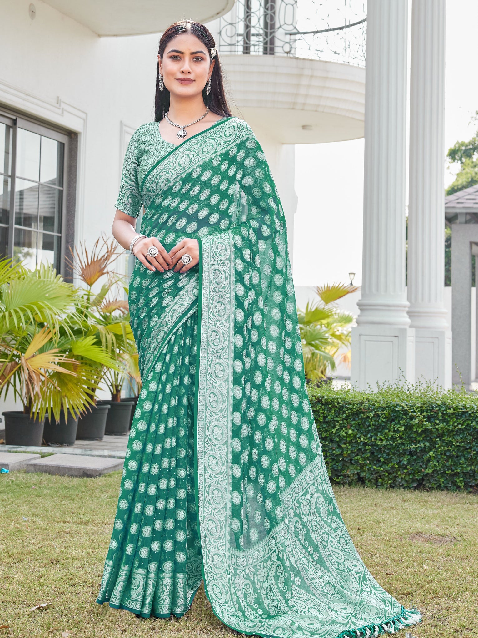 Rama Georgette Saree VANITA - View 1