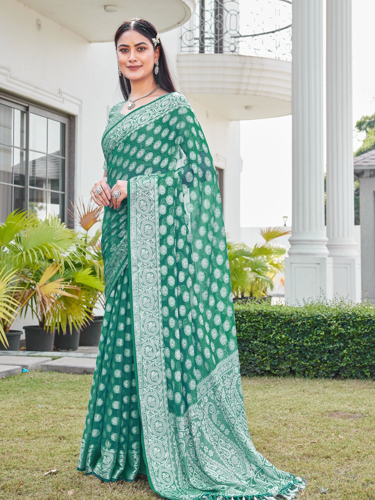 Rama Georgette Saree VANITA - View 3