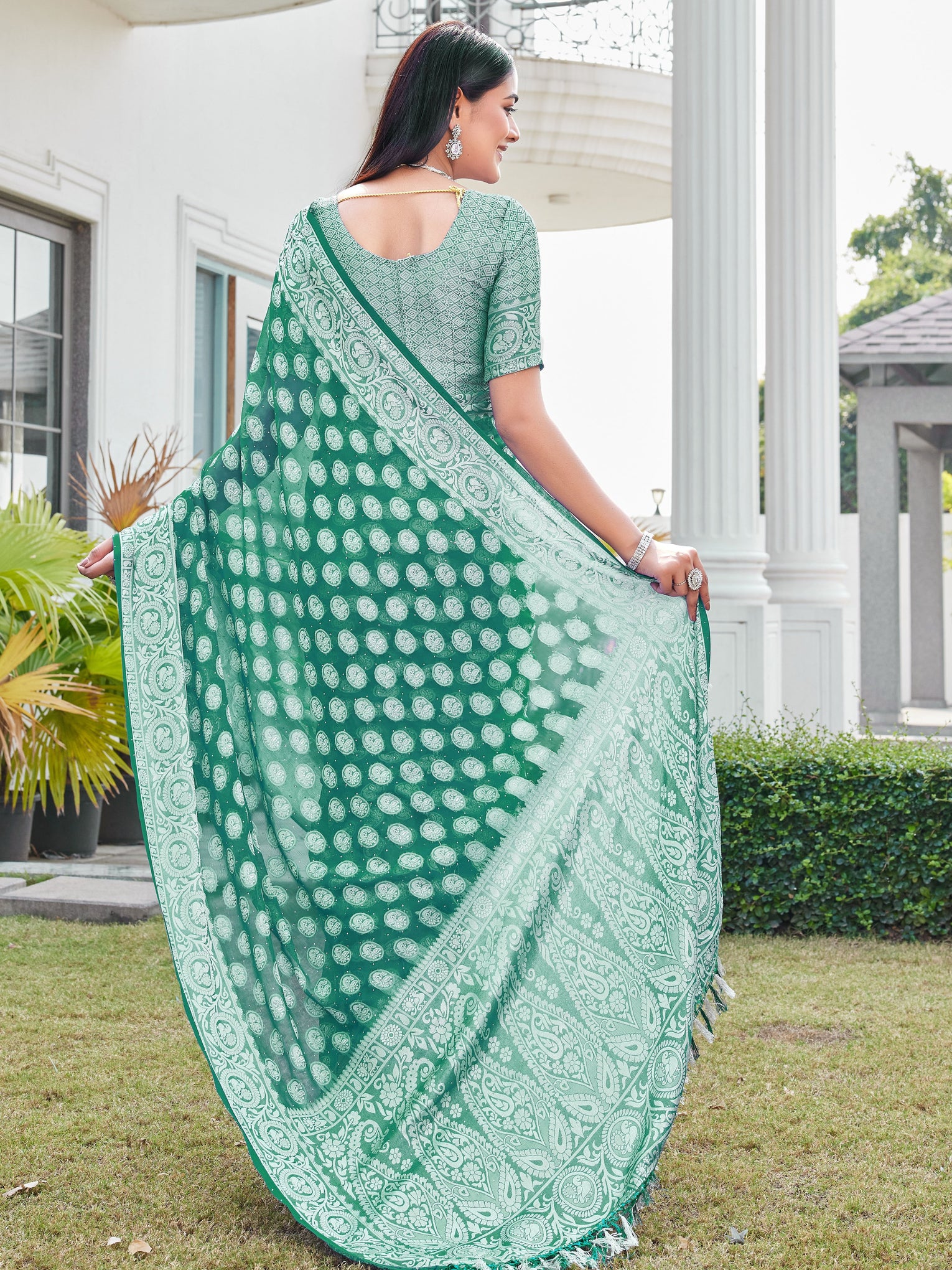 Rama Georgette Saree VANITA - View 4