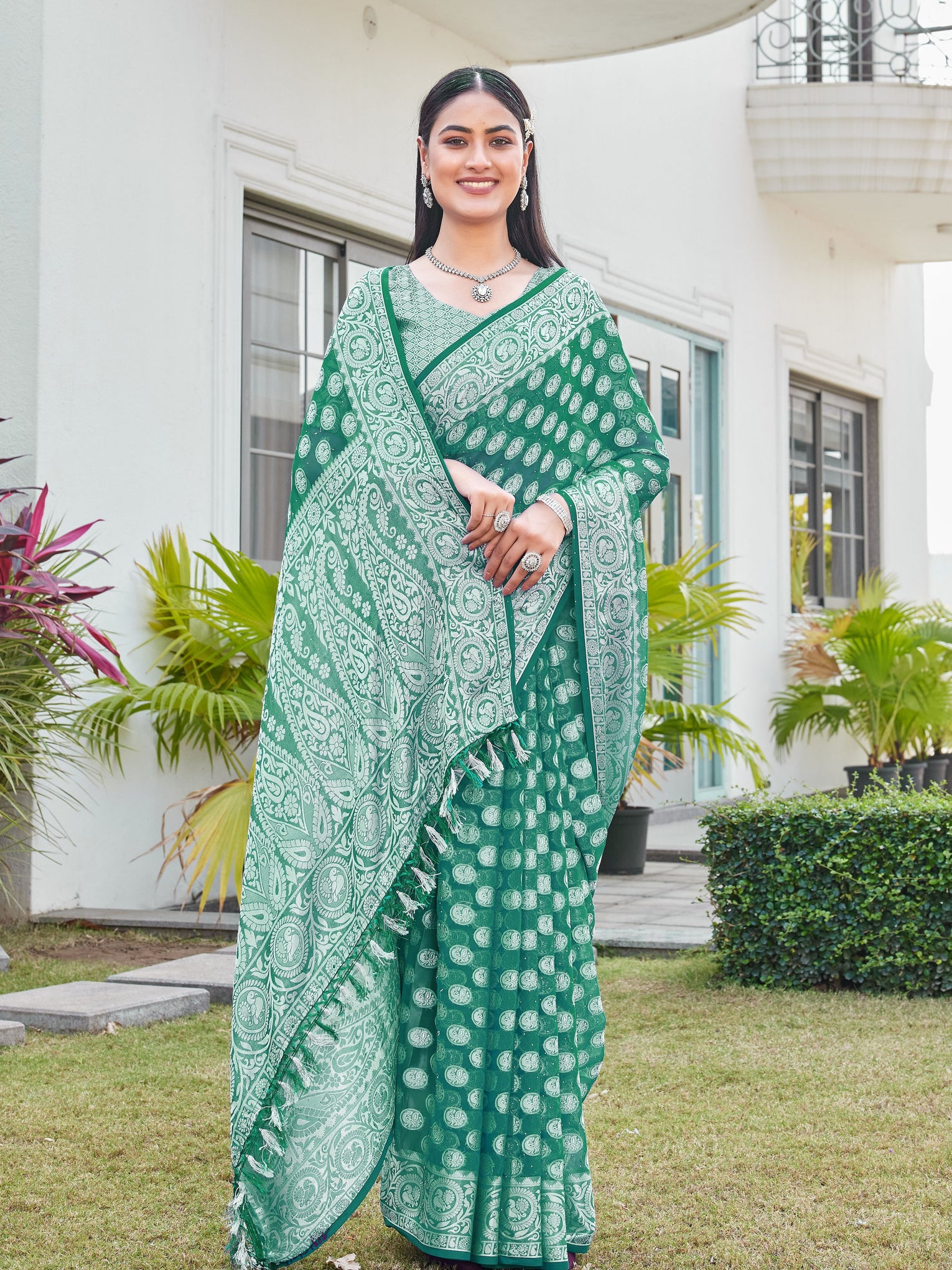 Rama Georgette Saree VANITA - View 5