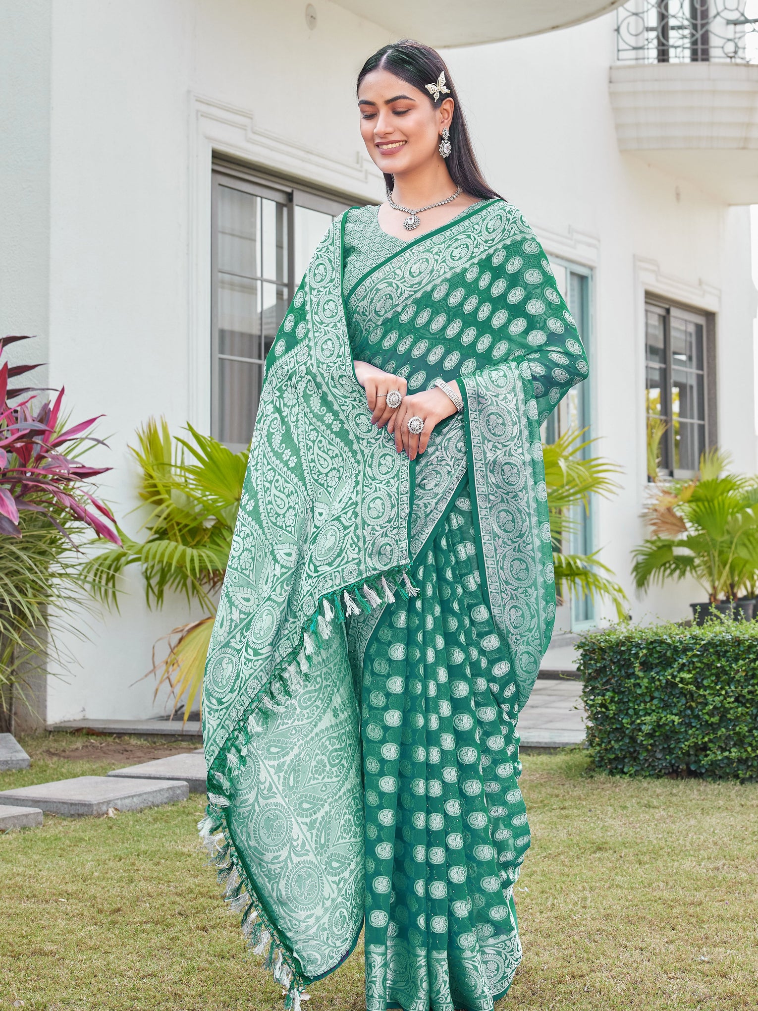 Rama Georgette Saree VANITA - View 6