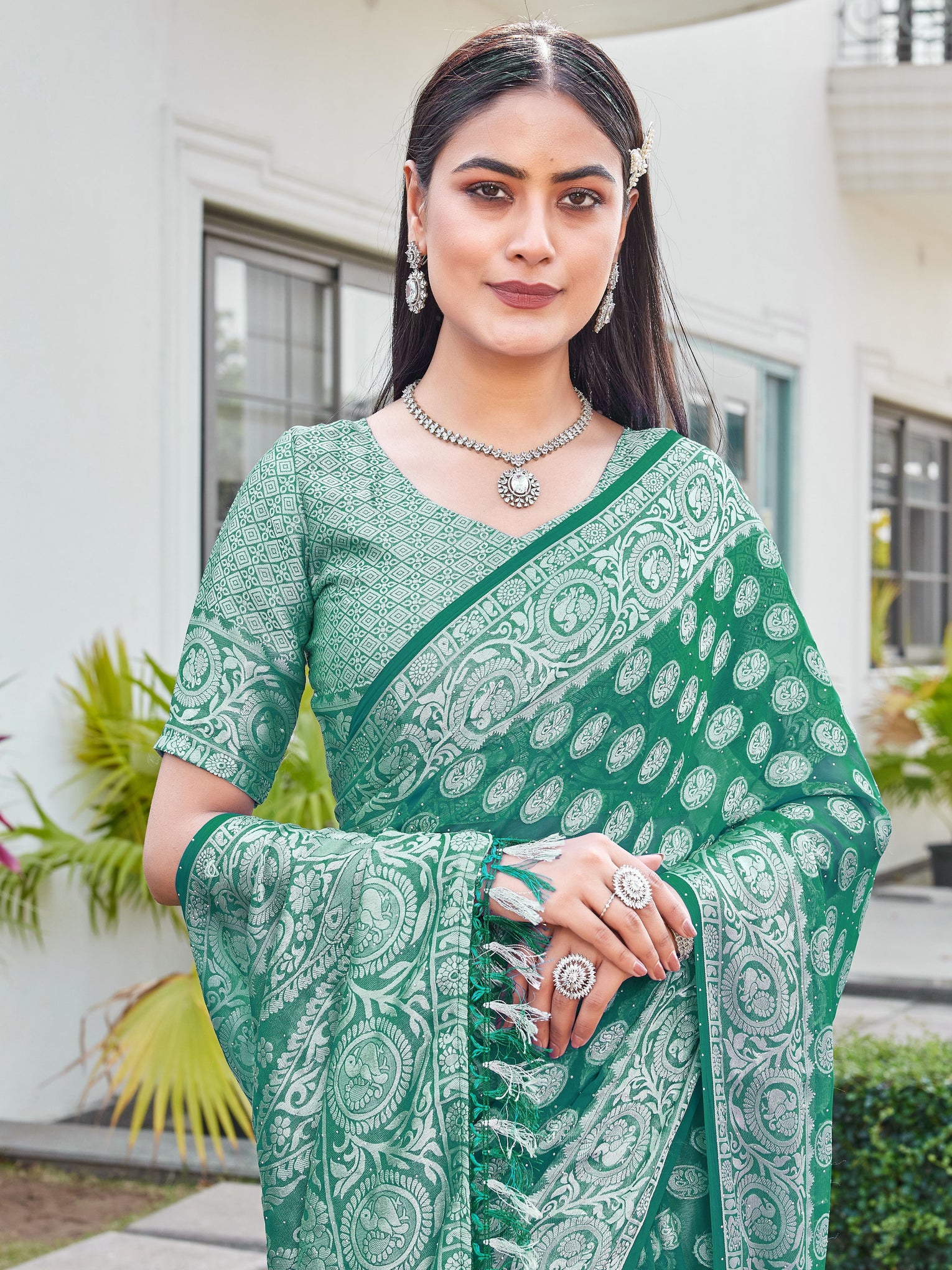 Rama Georgette Saree VANITA - View 7