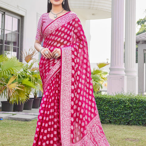 Rani Georgette Saree VANITA - View 1