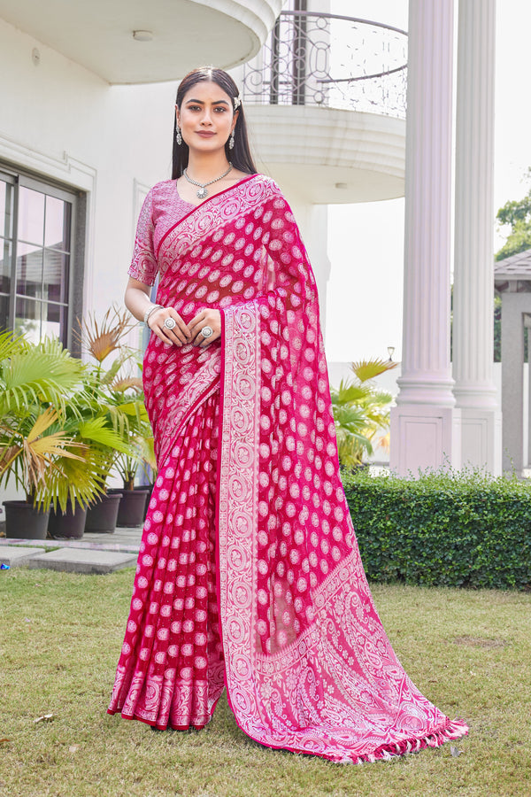 Rani Georgette Saree VANITA - View 1