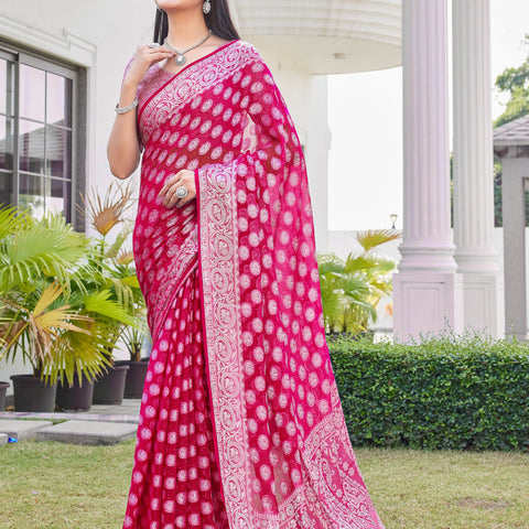 Rani Georgette Saree VANITA - View 2