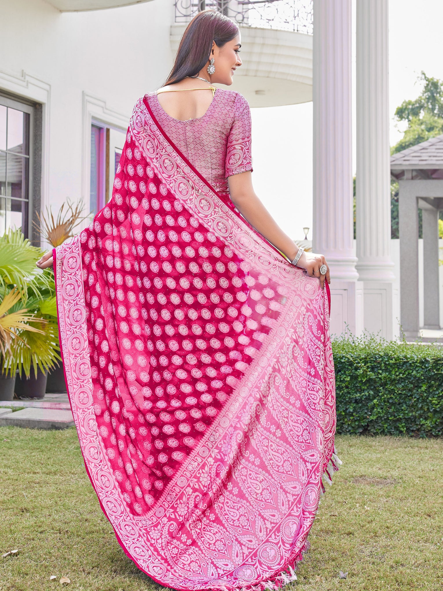 Rani Georgette Saree VANITA - View 4