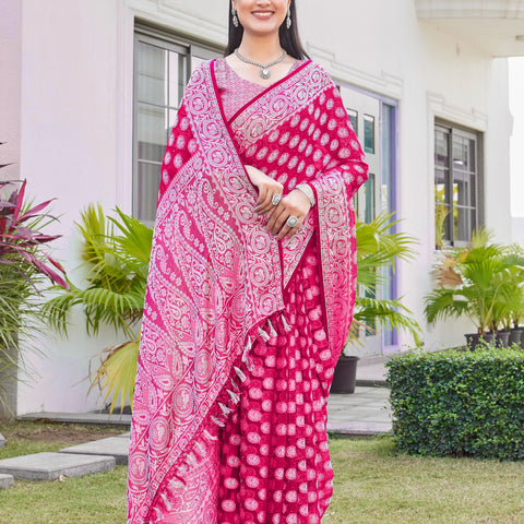 Rani Georgette Saree VANITA - View 5